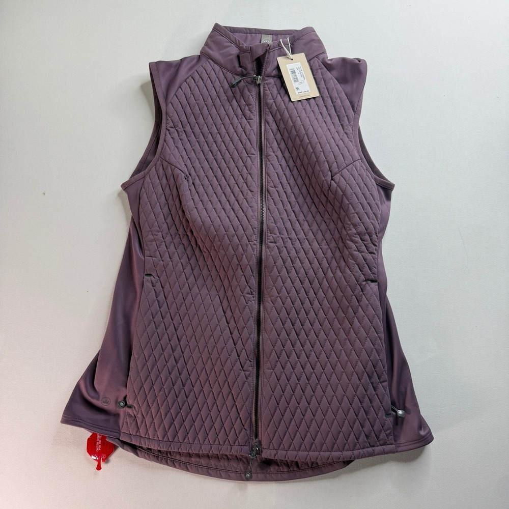 Peter Millar Fuse Elite Hybrid Vest Women's Small Purple Quilted Water Resistant